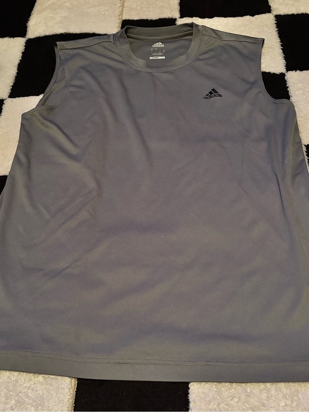 adidas Men’s Gray Sleeveless Athletic Tank Top